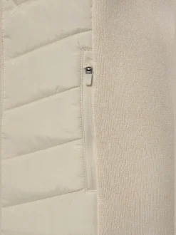 Doudoune veste matelassée en tricot polaire doux aux manches