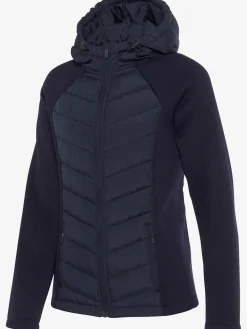 Doudoune veste matelassée en tricot polaire doux aux manches