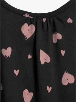 Déshabillé chemise de nuit avec imprimé cœur