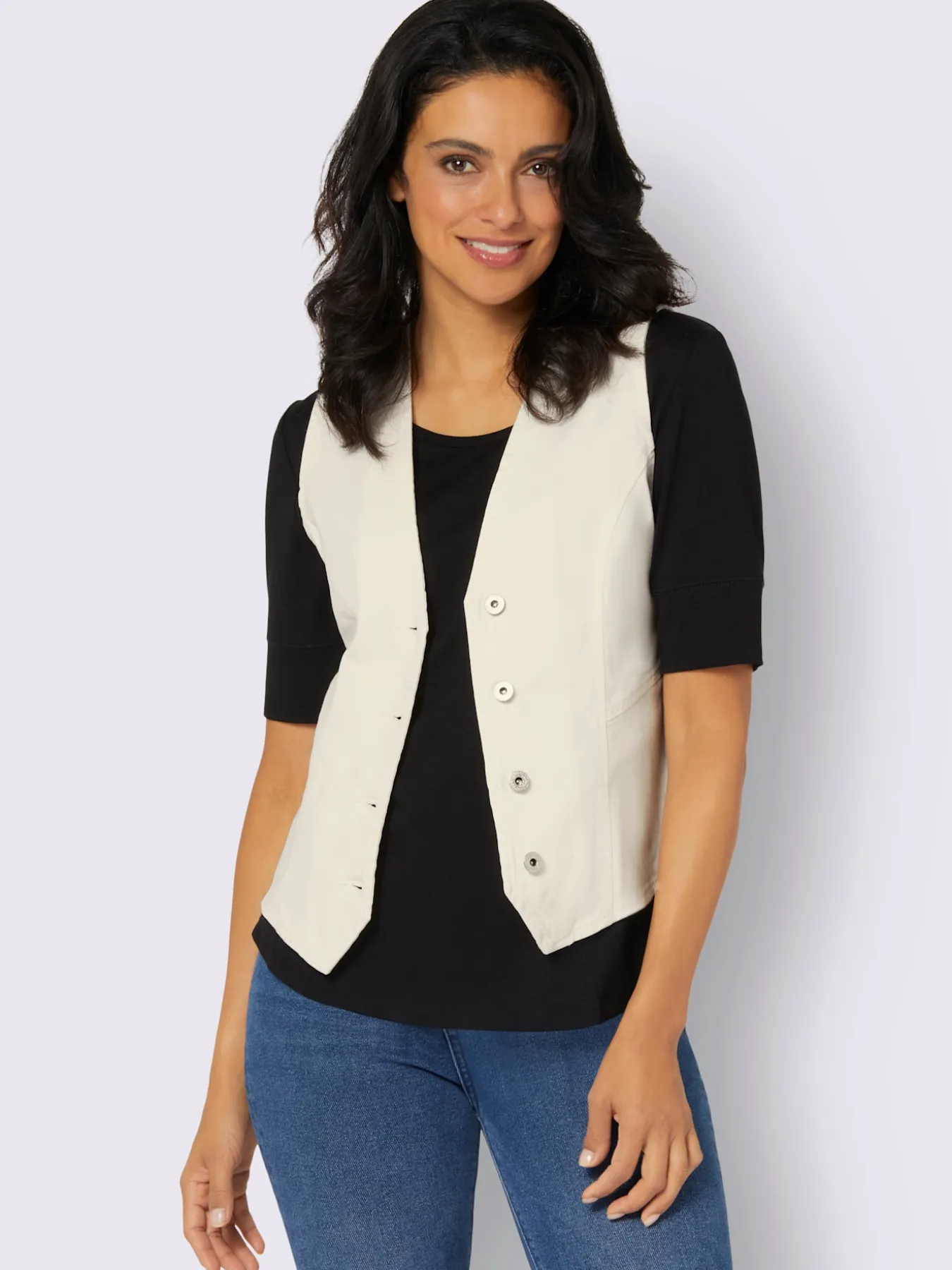 Gilet en jean pourcentage de coton élevé