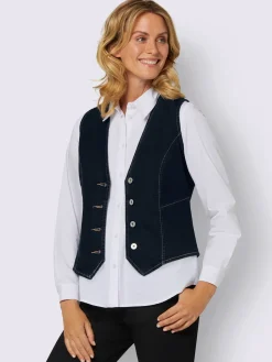 Gilet en jean pourcentage de coton élevé