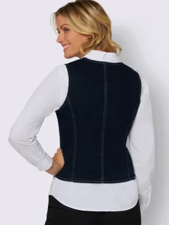 Gilet en jean pourcentage de coton élevé