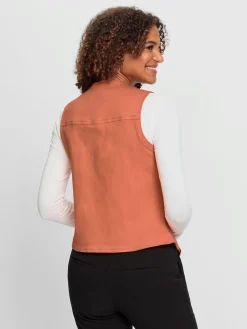 Gilet en jean qualité coton doux sur la peau