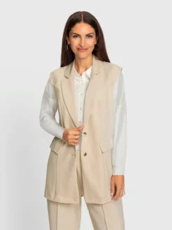 Gilet en jersey crêpe et jersey