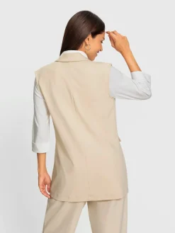 Gilet en jersey crêpe et jersey