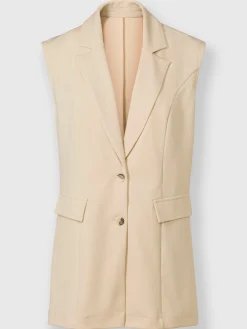 Gilet en jersey crêpe et jersey