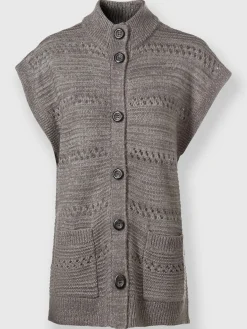 Gilet en tricot fil chiné doux