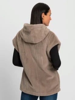 Gilet imitation fourrure chaud et moelleux