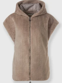 Gilet imitation fourrure chaud et moelleux