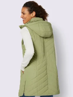 Gilet long capuche amovible