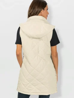 Gilet long capuche amovible