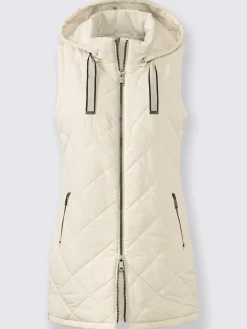 Gilet long capuche amovible