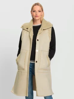 Gilet long modèle réversible