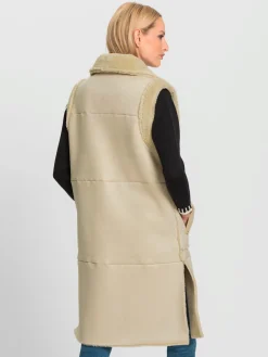 Gilet long modèle réversible
