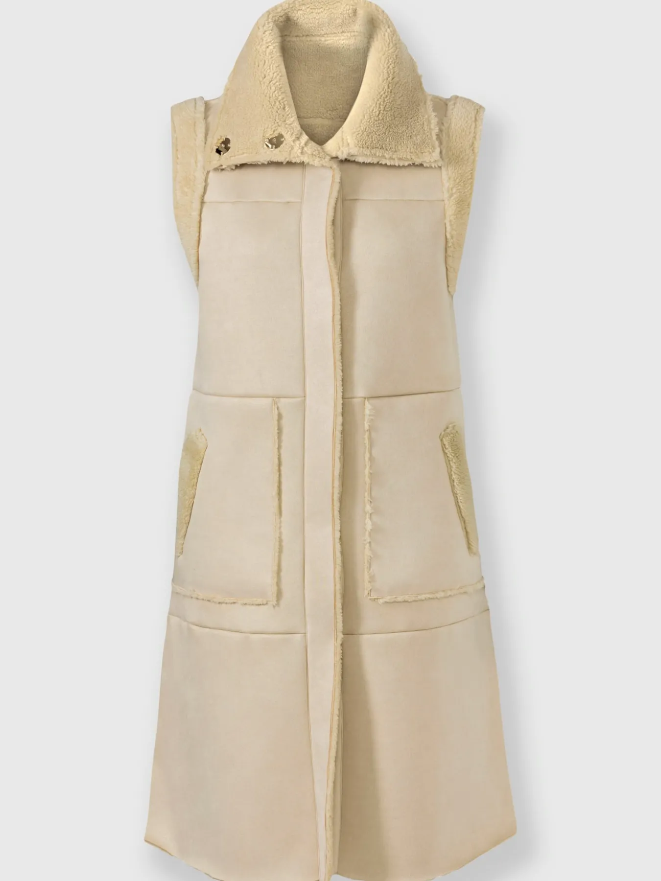 Gilet long modèle réversible