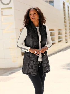 Gilet long zippé double curseur