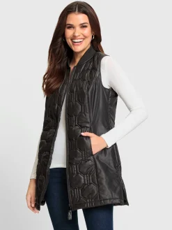 Gilet long zippé double curseur
