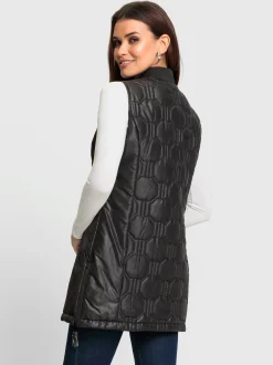 Gilet long zippé double curseur