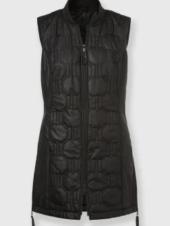 Gilet long zippé double curseur