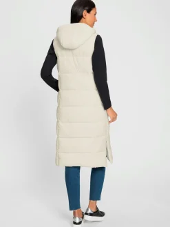 Gilet long zippé double curseur