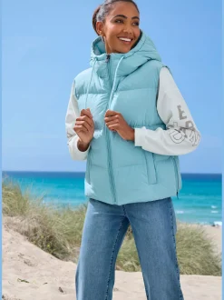 Gilet matelassé avec glissière latérale