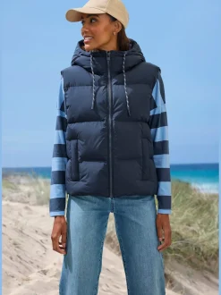 Gilet matelassé avec glissière latérale