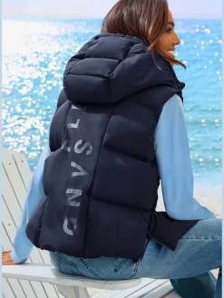 Gilet matelassé avec glissière latérale