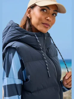 Gilet matelassé avec glissière latérale