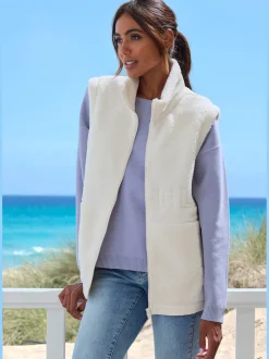Gilet polaire à col haut