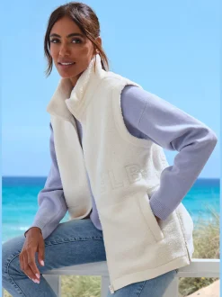 Gilet polaire à col haut