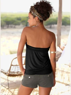 Haut bandeau viscose extensible