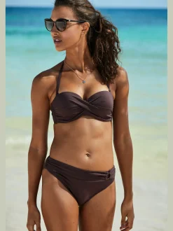 Haut de bikini bandeau à armatures coloris unis tendance