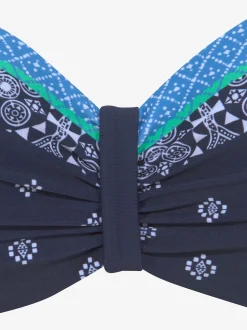 Haut de bikini bandeau à armatures imprimé