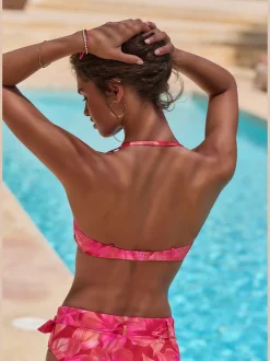 Haut de bikini bandeau à armatures design floral tendance