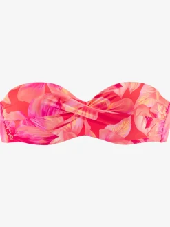 Haut de bikini bandeau à armatures design floral tendance