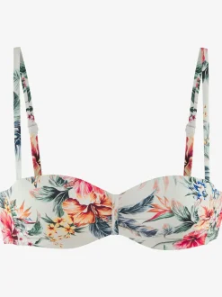 Haut de bikini bandeau à armatures imprimé floral : chaque pièce est unique