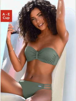 Haut de bikini bandeau à armatures bonnets rembourrés