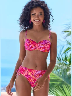 Haut de bikini bandeau à armatures motif paisley