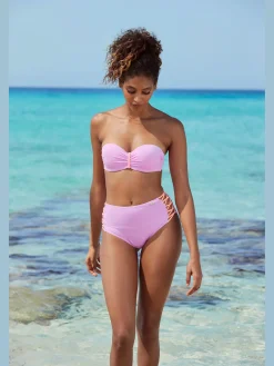 Haut de bikini bandeau à armatures design contrasté