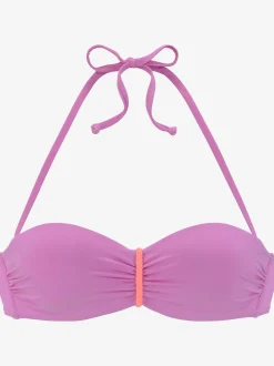 Haut de bikini bandeau à armatures design contrasté