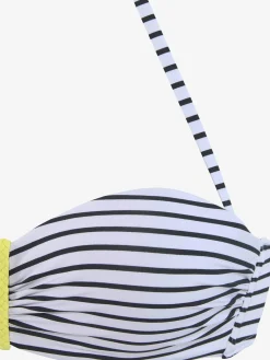 Haut de bikini bandeau à armatures détails contrastés tressés