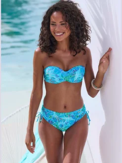 Haut de bikini bandeau à armatures imprimé floral