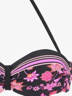 Haut de bikini bandeau à armatures imprimé floral tendance