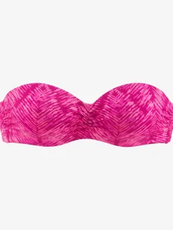 Haut de bikini bandeau à armatures imprimé graphique