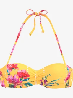 Haut de bikini bandeau à armatures bretelles amovibles