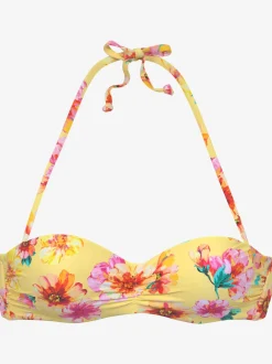 Haut de bikini bandeau à armatures design floral tendance