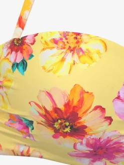 Haut de bikini bandeau à armatures design floral tendance