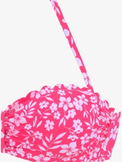 Haut de bikini bandeau à armatures imprimé à fleurs mode