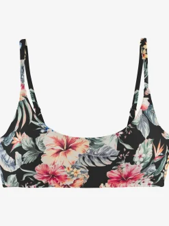 Haut de bikini bustier imprimé floral : chaque pièce est unique