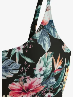Haut de bikini bustier imprimé floral : chaque pièce est unique